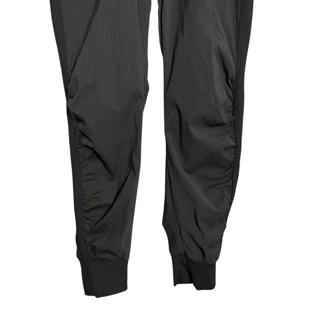 Lululemon High Rise Travel Joggers Size 2 Black Swift Woven Pull On Pants